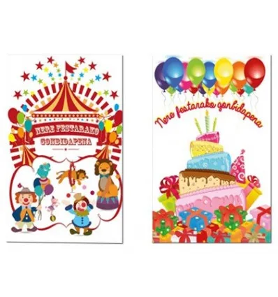  INVITATION CARD ARGUVAL CHILDREN 'S PARTY BLISTE OF 6 UNITS BASQUE - 4.00035E+12