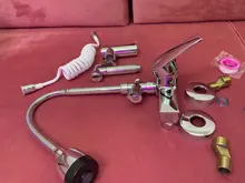 BAKALA-grifo de cocina multifunción, montado en la pared, frío y caliente, con pulverizador de mano