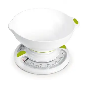 

SCALE MECHANICAL KITCHEN JATA 610N-UP TO 3KG-PRECISION 25G - DIAL EASY READING-BOWL 1L-TARE FUNCTION