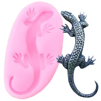 

3D Animals Lizard Silicone Keychains Molds DIY Jewelry Epoxy Resin Mould