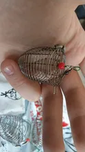 1 Uds 4,5*5,7 cm/4*4,6 cm/3,4*3,6 cm de pescado pequeño de acero inoxidable cebo jaula canasta alimentadora HolderFishing atraer jaula accesorios de pesca
