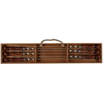 

Set skewers leather колчане Archer 74167 set of 6 skewers. Carved handle of лакированного Wood.