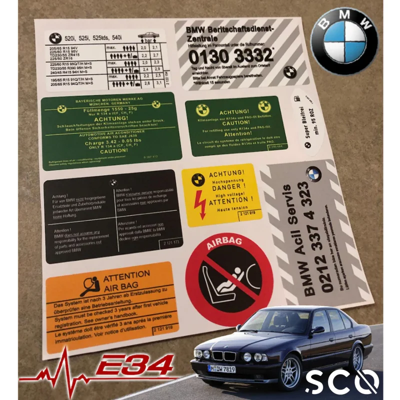 Оригинальные наклейки для автомобиля BMW e34 bmw e39 e46 аксессуары Высокое качество