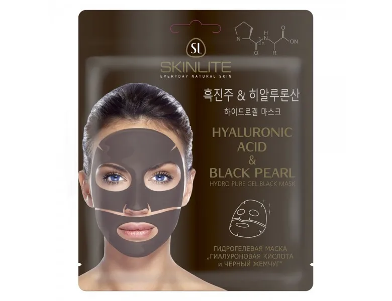 Skinlite Гидрогелевая маска &quotГиалуроновая кислота &amp Черный жемчуг&quot SL-688 |