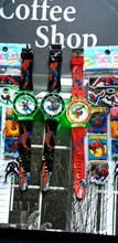Super héroe de dibujos animados los niños relojes luz de Flash de colores con la música de los niños ver niños regalo de reloj de muñeca reloj infantil