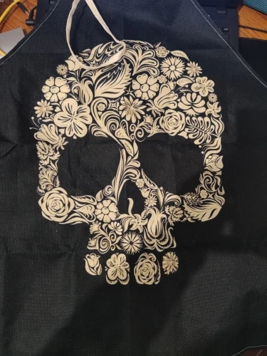 Skull Kitchen Textile Coquelicot Apron photo review