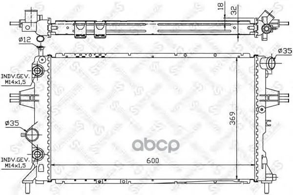 10-26065-Sx_радиатор Системы Охлаждения! Акпп Opel Astra A/G 2.0i/2.0di 98-05 Stellox 1026065sx Stellox арт. 1026065SX