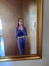 Conjunto de Yoga sin costuras para mujer, ropa deportiva para gimnasio, prendas de vestir para correr, camisa de manga larga para Fitness, leggings de cintura alta, chándal deportivo