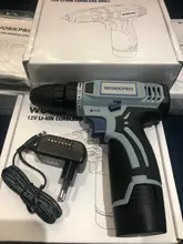 WORKPRO-Destornillador eléctrico inalámbrico 12V, mini controlador de potencia inalámbrico, batería de iones de litio CC de 3/8 pulgadas, 2 velocidades