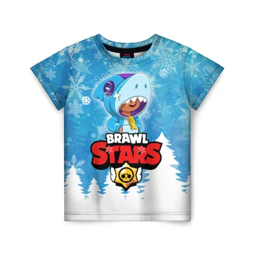 Children S T Shirt 3d Winter Brawl Stars Leon Shark T Shirts Aliexpress - brawl stars clothes