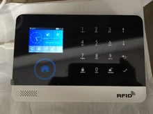 Inalámbrico Tuya APP SIM GSM casa RFID de seguridad antirrobo LCD teclado táctil sistema de alarma WIFI/GSM kit de Sensor ruso español voz
