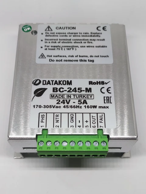 Datakom BC-245-M Jeneratörler İçin Gelişmiş Akü şoj 24 Volt / 5 amper. -  AliExpress