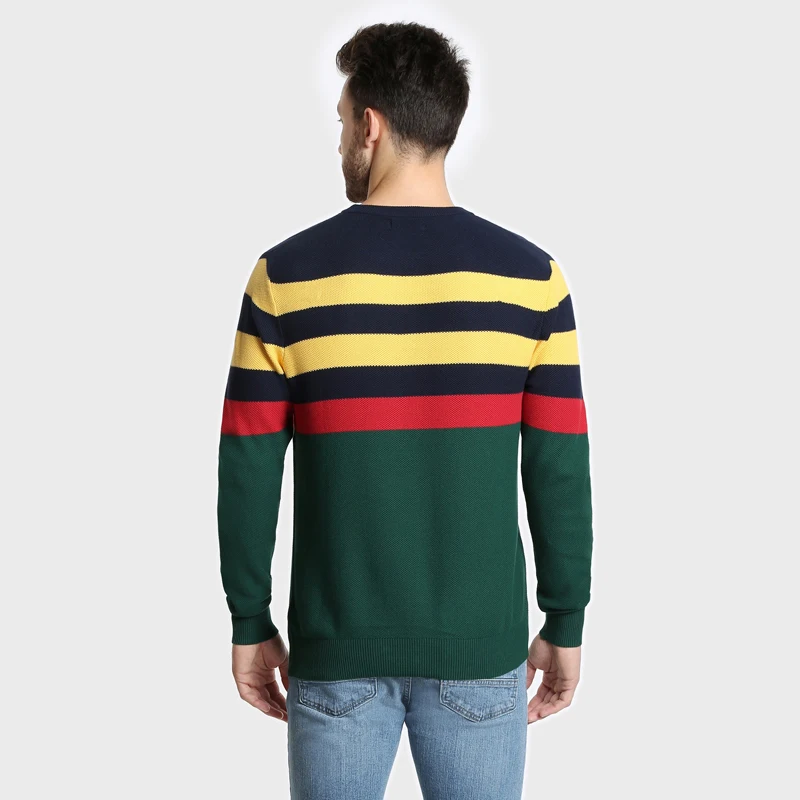 Nautica-хлопковый трикотаж зеленого цвета с полосками из красного цвета, черного Yellow-S83312_3PF
