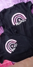 Camiseta a juego con estampado de Arco Iris para madre e hija, camiseta de manga corta con apariencia familiar, ropa de madre e hija, 1 unidad