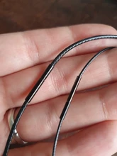 Collar de cadena de cuero negro para mujer y hombre, cuerda trenzada encerada hecha a mano, collar con cierre de acero inoxidable, joya con cadena y pendiente