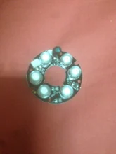 Yumiki-Conjunto de luces LED infrarrojas para cámaras CCTV, conjunto de 6 uds. De placas LED IR, Visión Nocturna (45mm de diámetro), color blanco