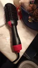 Secador de pelo 2 en 1 de un paso, cepillo de aire caliente, alisador de pelo, cepillo rizador, herramientas de estilismo de cabello, iones de pelo