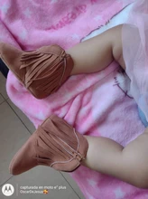 Calzado para bebés y niños, botas para recién nacidos, Unisex, zapatos de invierno con flecos, zapatillas