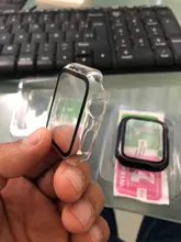 Protector de pantalla de cristal + cubierta para Apple Watch, 44mm, 40mm, 42mm, 38mm, accesorios de parachoques para Apple Watch series 5 4 3 SE 6