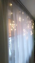 Lights Curtain-String Moon-Lamp Window-Decor Christmas Garland Fairy Icicle-Star LED