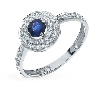 

Gold ring with sapphires and diamonds sunlight sample 585 test