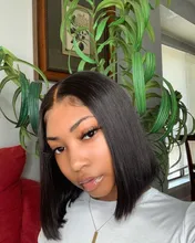 Rosabeauty-Peluca de cabello humano Remy para mujeres negras, 4x4 postizo Frontal de encaje, 28 y 30 pulgadas, pelo liso brasileño predespuntado