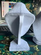 Negro/Blanco joyería collar de terciopelo Cadena de busto soporte Rack