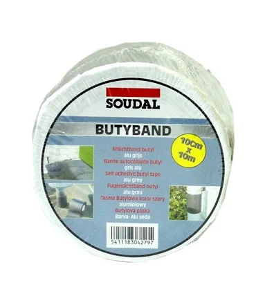 Soudal Butyband Butil esasli aluminyum jing zolasyon ve Tamir bandi 10 m 5 cm