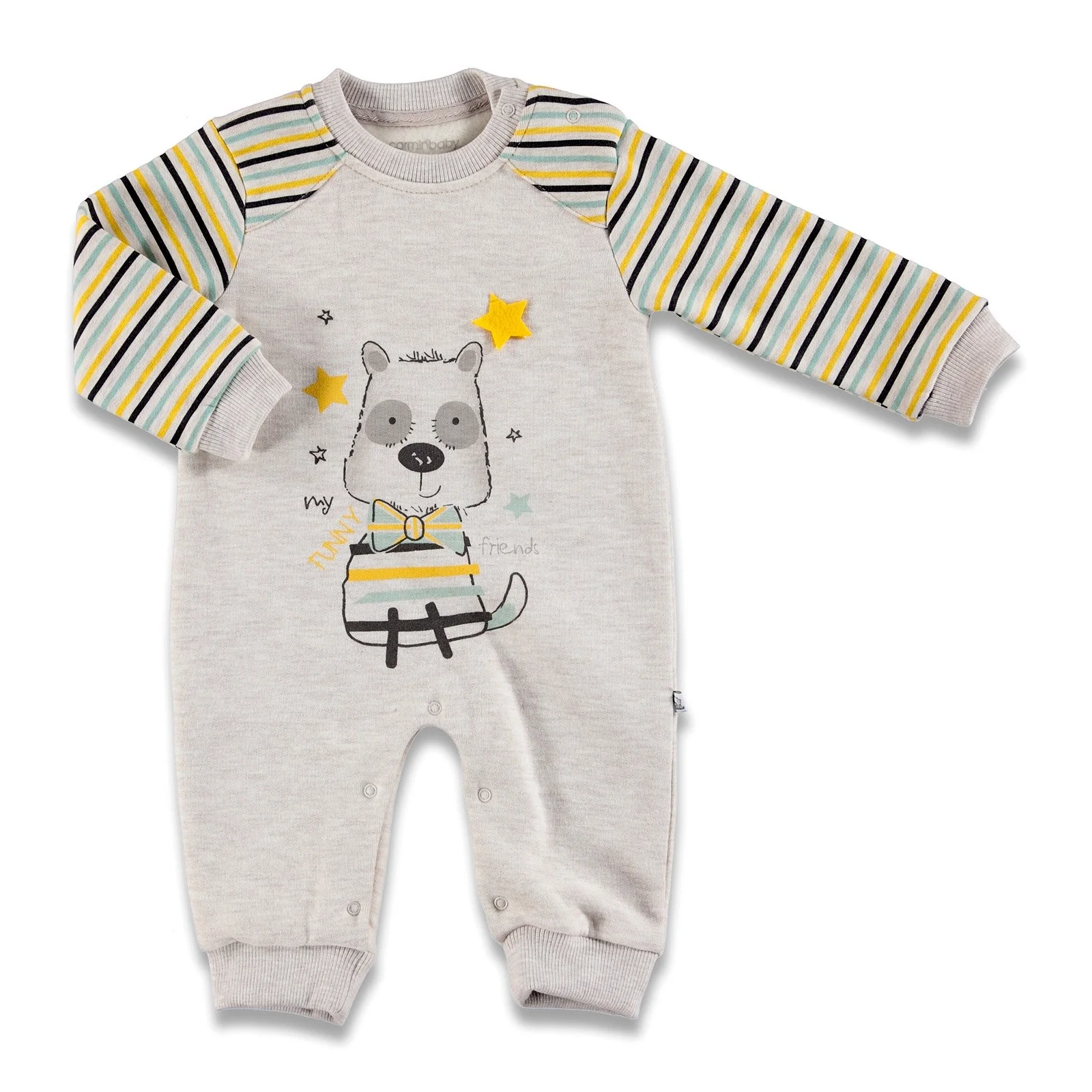 

ebebek Carmin Baby Colorful Dog Three Rope Footless Romper