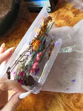 1 caja de hojas de flores prensadas reales, resina de margaritas secas, calcomanías de belleza para uñas, moldes de epoxi, embellecedores para fabricación de joyas