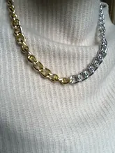 Modyle-collares de Color dorado estilo Punk Vintage, cadena gruesa, collares y colgantes, joyería para mujer, venta al por mayor