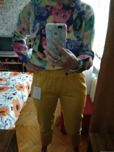 Pantalones harén de algodón para mujer, pantalón vaquero informal combinado con cintura elástica, de talla grande, amarillo y blanco, D321, novedad de verano