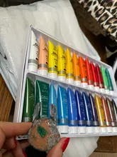 Pintura acrílica profesional de 12/24 colores 15ml tubos pintura de dibujo pigmento cuadro de pared pintado a mano para artista DIY
