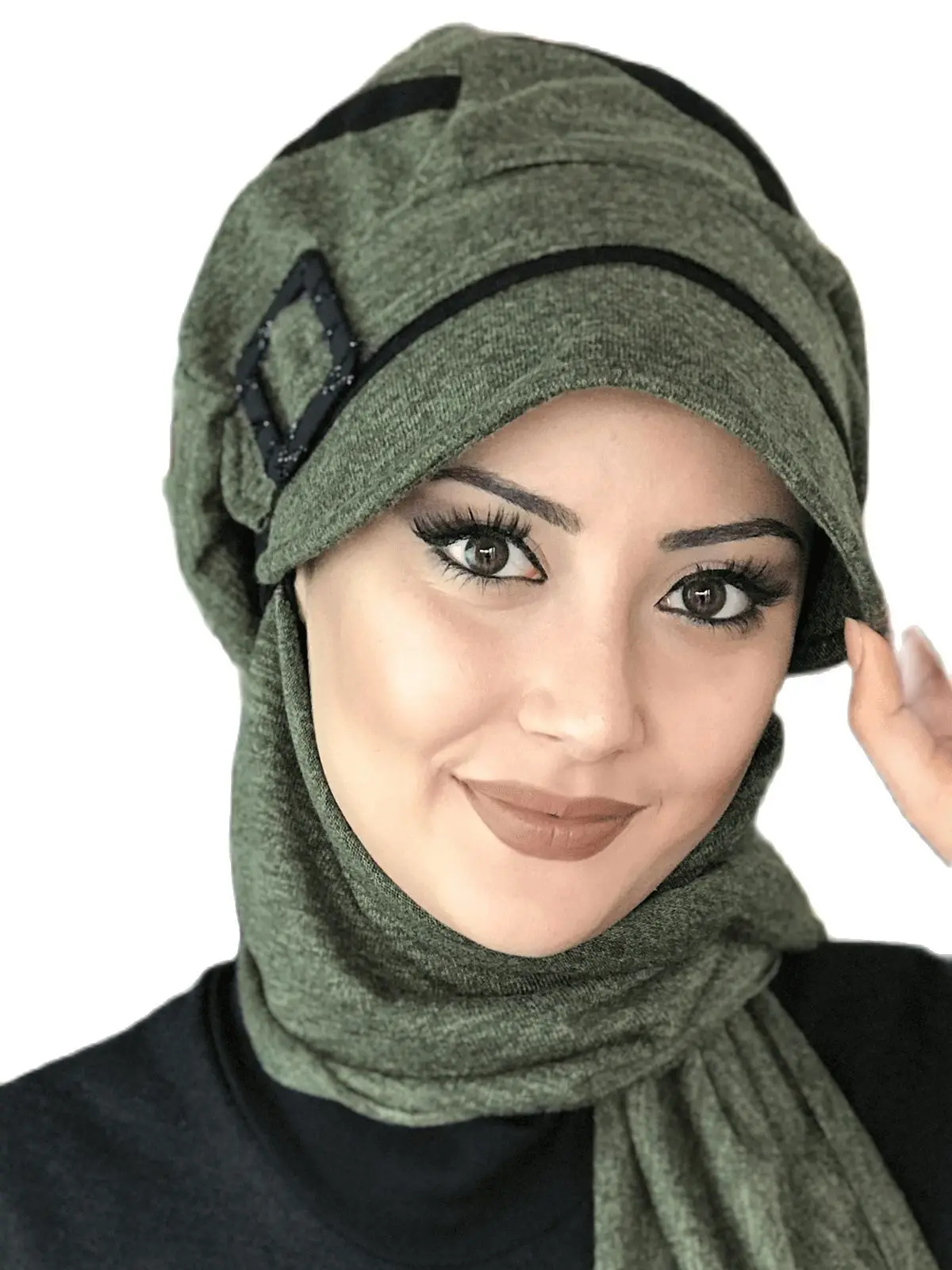 Islamic Clothing Hijab New 2021 Fashion Hijab Muslim Scarf Scarf Beanie Scarf Ready Made Shawl Combination Turban Hat Green Blac Islamic Clothing Aliexpress