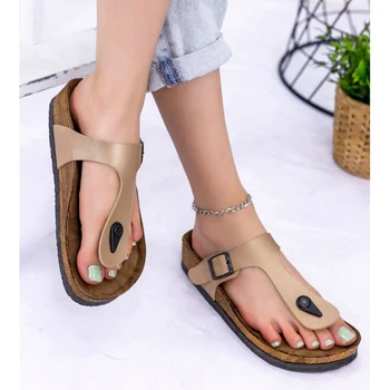 

Ahser Gold Skin Slippers