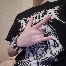 Único de tres fila puntiagudo hacen picos remache de cuero ancho Punk Rock gótico Unisex pulsera de hombre de la joyería