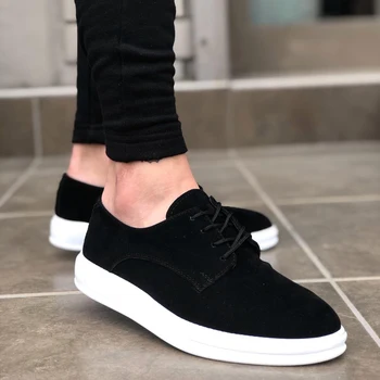 

BA0003 Laced Classic Sports Linen Black White High Sole Male Shoes. Shoe, sneaker, van, chaussure, air, para, flip, cover