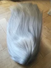 QQXCAIW-Peluca de pelo sintético largo liso para mujer pelucas de pelo sintético resistentes al calor en color negro, blanco, rosa, naranja, morado y gris