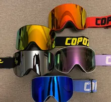 De esquí profesional Gafas hombres mujeres Anti-niebla cilíndrica Gafas de nieve para esquí protección UV invierno adulto deporte Snowboard Gafas de esquí