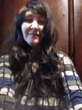 ALAN EATON-Peluca de cabello largo ondulado con flequillo para mujer, pelucas de pelo sintético para fiestas, color morado, marrón, pelo Afro Natural, Cosplay de Lolita