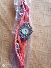 Relojes de pulsera Vintage para mujer y niña, pulsera con hoja, brazalete de cuero colgante, regalo