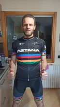 ASTANA-Ropa negra de ciclismo para hombre, camisetas de secado rápido, pantalones cortos para bicicleta de equipo, 9Dgel, para verano, 2020