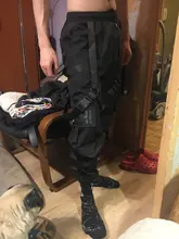 Pantalones deportivos de estilo Hip-Hop para hombre, ropa de calle informal, harén, con cinta multibolsillo, color negro, novedad de 2020