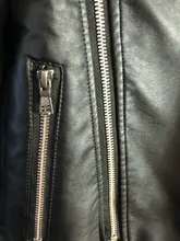 Jacket Women Basic-Coat Moto Aelegantmis Faux-Leather Plus-Size Winter Outerwear Autumn