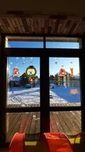 Adornos con letras Merry Christmas para el hogar pegatinas tipo ventana de pared calcomanías de Papá Noel Navidad 2020 adornos decoración de año nuevo adhesivo de cristal