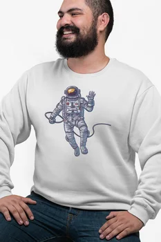 

Angemiel Wear Giving the Nod Astronaut White Men 'S Sweatshirt