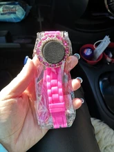 UTHAI-Reloj de pulsera CQ19 para niños, relojes de cuarzo para niñas, caballo de la bestia de dibujos animados, regalo de correa de silicona, rojo rosa