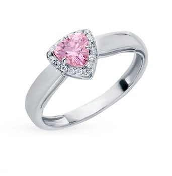 

Silver ring with cubic zirconia sunlight sample 925 test