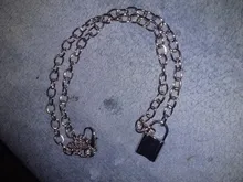 Cadena de eslabones Punk para mujer, colgante con candado de color dorado y plateado, joyería Punk