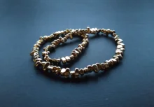 Cuentas chapadas en oro KC, material de cuentas hechas a mano, DIY, pulsera, pendientes, 1 Uds.